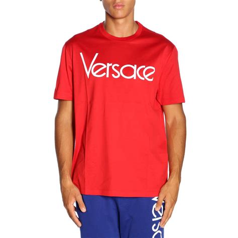 versace red tshirt|versace long sleeve t shirts.